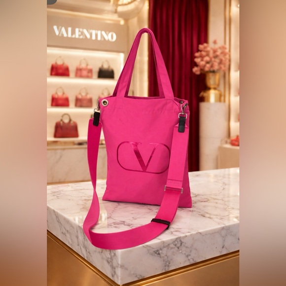 Valentino Handbags - NEW 3-piece bundle | Valentino Pink Tote w multi scarf + SJP Crossbody Strap